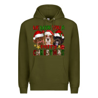 Army Green We Woof You A Merry Christmas Premium Hoodie - FaDigitalArtStudio