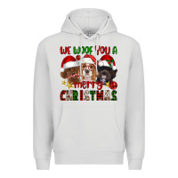 Dove Grey We Woof You A Merry Christmas Premium Hoodie - FaDigitalArtStudio