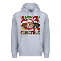 Heather Grey We Woof You A Merry Christmas Premium Hoodie - FaDigitalArtStudio