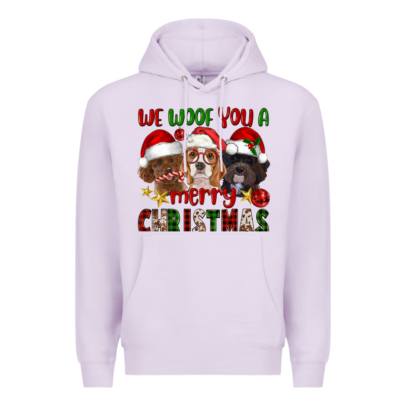We Woof You A Merry Christmas Premium Hoodie by FaDigitalArtStudio | Teevron