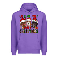 Purple We Woof You A Merry Christmas Premium Hoodie - FaDigitalArtStudio