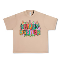 Burro Happy Easter with plate letters Easter Day Urban Heavy Tee - HowdyJamesFarm