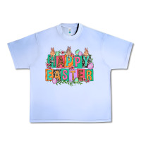 Grape Ice Happy Easter with plate letters Easter Day Urban Heavy Tee - HowdyJamesFarm