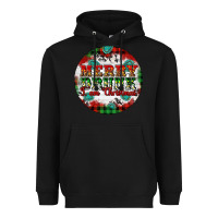 Black Merry Drunk I'am Christmas Heavyweight Hoodie - Artiststas