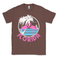Chestnut Hot Trend Florida Pink Flamingo Heart 80S Retro Vintage Style Classic Tee - lanVoArt