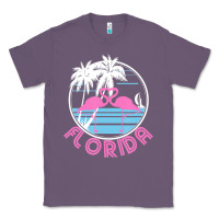 Lavender Hot Trend Florida Pink Flamingo Heart 80S Retro Vintage Style Classic Tee - lanVoArt