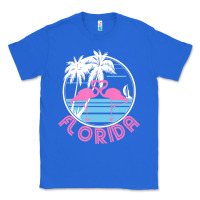 True Royal Hot Trend Florida Pink Flamingo Heart 80S Retro Vintage Style Classic Tee - lanVoArt