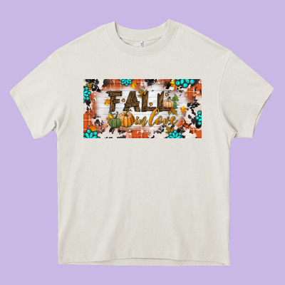 Fall In Love License Plate Heavy Core Tee Designed By Bundleandbundleshop