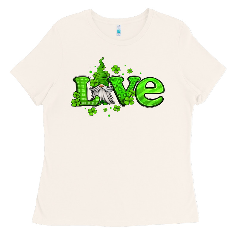 Love St Patricks Gnome Ladies Tee by Jasminsmagicworld | Teevron