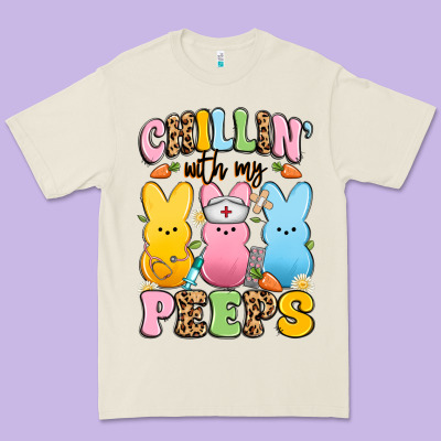 Chillin' With My Peeps Nurse Premium Tee Designed By Artiststas