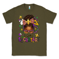 Army Green mardi gras school secretary afro messy bun Classic Tee - texasbilliewilder