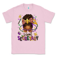 Bubblegum Pink mardi gras school secretary afro messy bun Classic Tee - texasbilliewilder