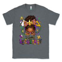 Charcoal Heather mardi gras school secretary afro messy bun Classic Tee - texasbilliewilder