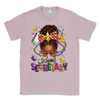 Lilac mardi gras school secretary afro messy bun Classic Tee - texasbilliewilder