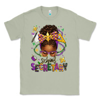 Matcha mardi gras school secretary afro messy bun Classic Tee - texasbilliewilder