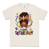 Natural mardi gras school secretary afro messy bun Classic Tee - texasbilliewilder