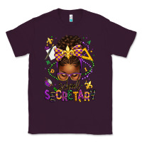 Plum mardi gras school secretary afro messy bun Classic Tee - texasbilliewilder