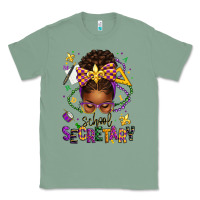 Sage mardi gras school secretary afro messy bun Classic Tee - texasbilliewilder
