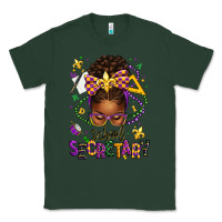 Sports Green mardi gras school secretary afro messy bun Classic Tee - texasbilliewilder