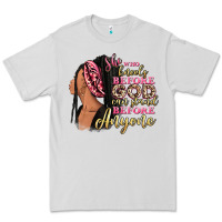 Dove Grey She who kneels before god can stand before anyone Premium Tee - RanaPortraitStore