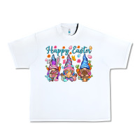 White Happy Easter gnomies Easter Day Urban Heavy Tee - HowdyJamesFarm