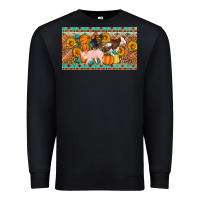 Black Fall farm animals cow pig rooster Premium Sweatshirt - Artiststas