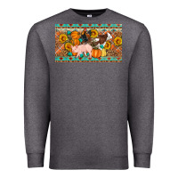 Charcoal Heather Fall farm animals cow pig rooster Premium Sweatshirt - Artiststas