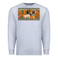 Heather Grey Fall farm animals cow pig rooster Premium Sweatshirt - Artiststas