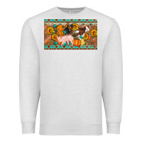 Oatmeal Heather Fall farm animals cow pig rooster Premium Sweatshirt - Artiststas