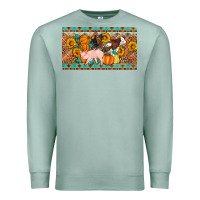 Seafoam Fall farm animals cow pig rooster Premium Sweatshirt - Artiststas