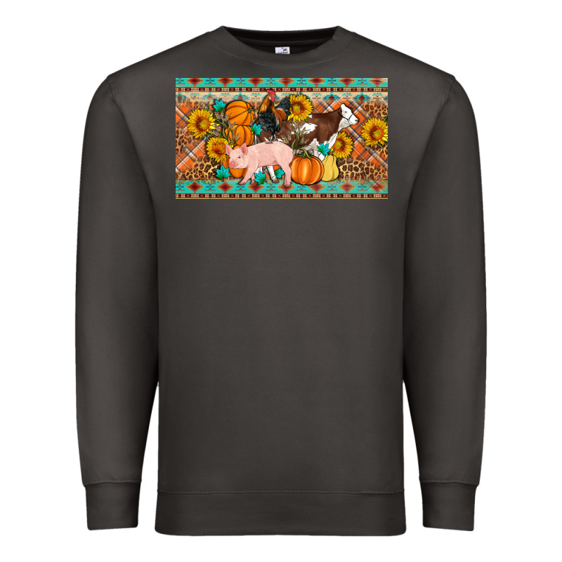 Fall Farm Animals Cow Pig Rooster Premium Sweatshirt by Artiststas | Teevron