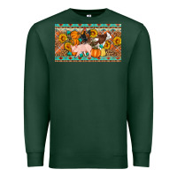 Sports Green Fall farm animals cow pig rooster Premium Sweatshirt - Artiststas