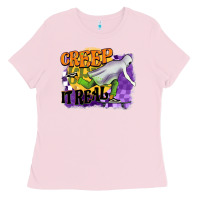 Bubblegum Pink creep it real Ladies Tee - BarkalooDesign