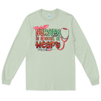 Matcha Nursing is a work of heart Long Sleeve Tee - CowGirlArtShop