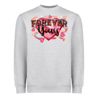 Heather Grey forever yours Heavyweight Sweatshirt - FaDigitalArtStudio