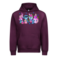 Mauve Wine stitch coffee cups Urban Hoodie - AdoDesignShop