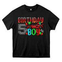 Black birthday boy 5 Heavy Core Tee - BundleAndBundleShop