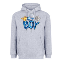 Heather Grey Birthday Boy Balloon Heavyweight Hoodie - Artiststas