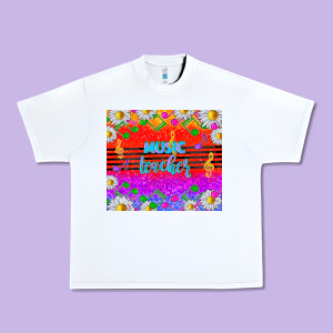 Rainbow Music Teacher Urban Heavy Tee Designed By Tumblerdesignbyshophia