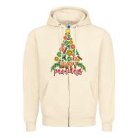 Sandshell paw print christmas tree Zipper Hoodie - CowhideDigitalArt