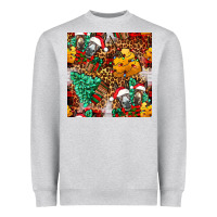 Heather Grey christmas donkeys Heavyweight Sweatshirt - FaDigitalArtStudio