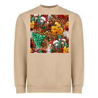 Mushroom christmas donkeys Heavyweight Sweatshirt - FaDigitalArtStudio