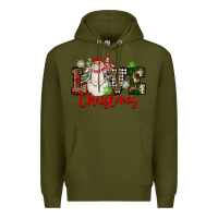 Army Green Love Christmas Snowman Premium Hoodie - FaDigitalArtStudio