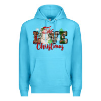 Ocean Blue Love Christmas Snowman Premium Hoodie - FaDigitalArtStudio