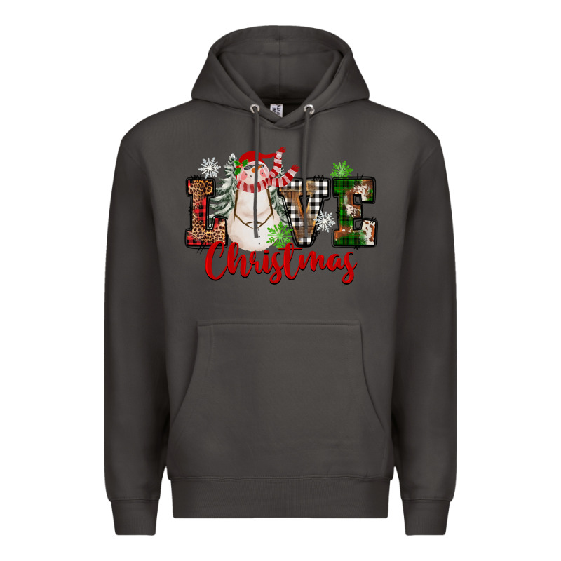 Love Christmas Snowman Premium Hoodie by FaDigitalArtStudio | Teevron