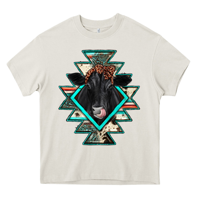 Black Angus Cowhide Aztec Heavy Core Tee by JahusDesignShop | Teevron