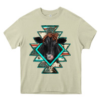 Mossy black angus cowhide aztec Heavy Core Tee - JahusDesignShop