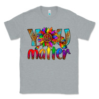 Heather Grey LGBTQ+ you matter with leopard Classic Tee - NancyCooperArtShop