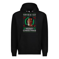 Black Hot Trend Die Hard Christmas Yippie Ki Yay Premium Hoodie - lanVoArt