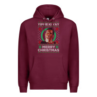 Burgundy Hot Trend Die Hard Christmas Yippie Ki Yay Premium Hoodie - lanVoArt